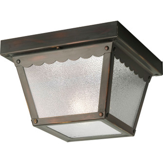 Ceiling Mount One Light Outdoor Flush Mount in Antique Bronze (54|P5727-20)