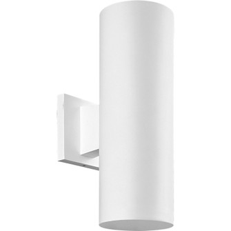 Cylinder Two Light Outdoor Wall Mount in White (54|P5713-30)