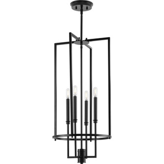 Elara Four Light Foyer Chandelier in Matte Black (54|P500363-31M)