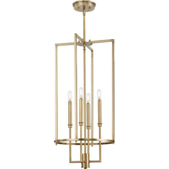 Elara Four Light Foyer Chandelier in Vintage Brass (54|P500363-163)