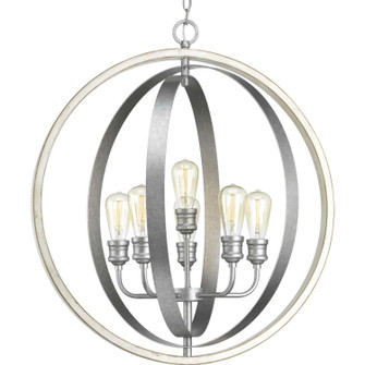 Conestee Six Light Pendant in Galvanized Finish (54|P500094-141)