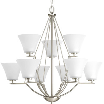 Bravo Nine Light Chandelier in Brushed Nickel (54|P4625-09)