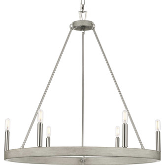 Galloway Six Light Chandelier in Brushed Nickel (54|P400302-009)