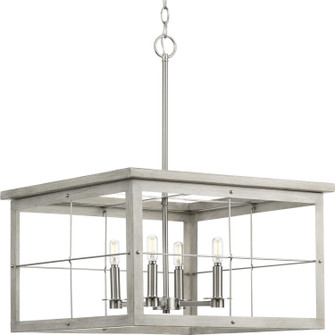 Hedgerow Four Light Chandelier in Brushed Nickel (54|P400253-009)