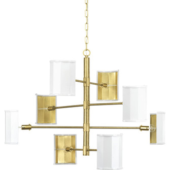 Point Dume-Wandermere Eight Light Chandelier in Brushed Brass (54|P400192-160)