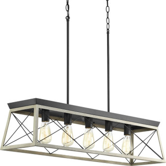 Briarwood Five Light Linear Chandelier in Graphite (54|P400048-143)