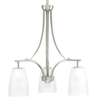 Leap Three Light Chandelier in Brushed Nickel (54|P400042-009)