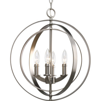 Equinox Four Light Foyer Pendant in Burnished Silver (54|P3827-126)