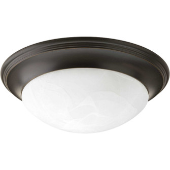 Alabaster Glass One Light Flush Mount in Antique Bronze (54|P3688-20)