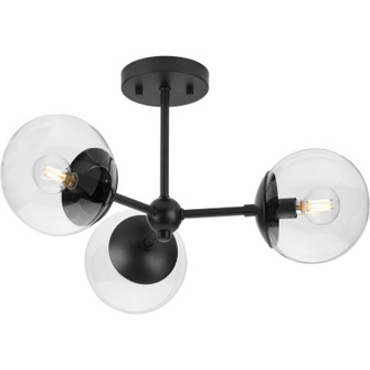 Atwell Three Light Flush Mount in Matte Black (54|P350235-31M)