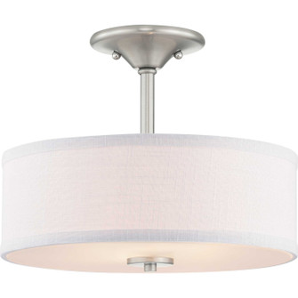 Inspire Two Light Semi-Flush Mount in Brushed Nickel (54|P350129-009)