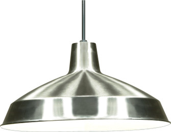 One Light Pendant in Brushed Nickel / White Interior (72|SF76-661)