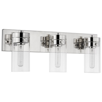Intersection Three Light Vanity in Polished Nickel (72|60-7633)