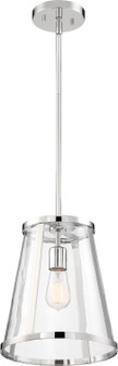 Bruge One Light Pendant in Polished Nickel / Clear Glass (72|60-6698)