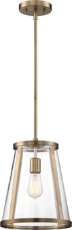 Bruge One Light Pendant in Burnished Brass / Clear (72|60-6697)