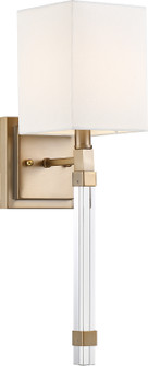 Thompson One Light Wall Sconce in Burnished Brass / White (72|60-6681)