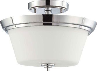 Bento Three Light Semi Flush Mount in Polished Chrome / Satin White (72|60-4087)