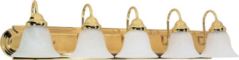 Ballerina Five Light Vanity in Polished Brass (72|60-331)
