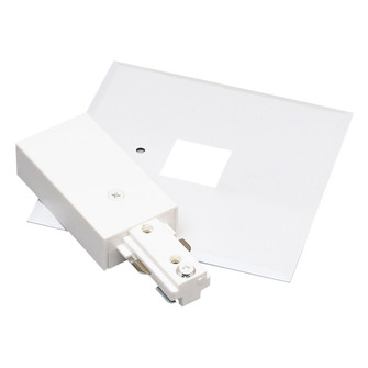 Track Syst & Comp-2 Cir Live End Feed With Cover, 2 Circuit Track in White (167|NT-2311W)