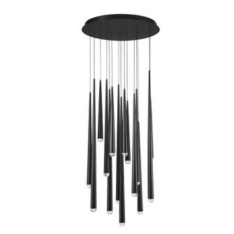 Cascade LED Pendant in Black (281|PD-41715R-BK)