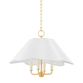 Rosanna Four Light Pendant in Aged Brass (428|H749804-AGB)