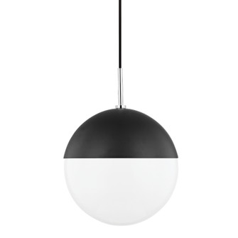 Renee One Light Pendant in Polished Nickel/Black (428|H344701L-PN/BK)