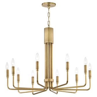 Brigitte Ten Light Chandelier in Aged Brass (428|H261810-AGB)