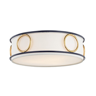 Jade Three Light Flush Mount in Gold Leaf/Navy (428|H236503-GL/NVY)