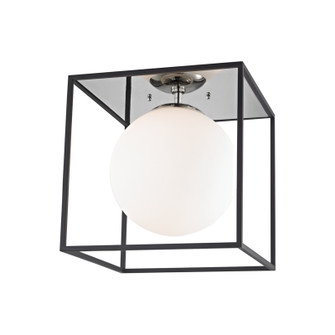 Aira One Light Flush Mount in Polished Nickel/Black (428|H141501L-PN/BK)