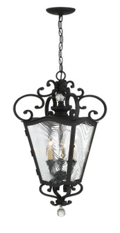 Brixton Ivy Three Light Outdoor Chain Hung in Coal W/Honey Gold Highlight (7|9334-661)