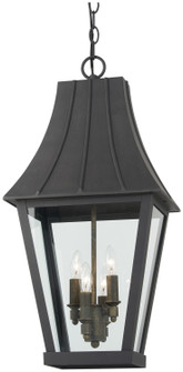 Chateau Grande Four Light Outdoor Hanging Lantern in Coal W/Gold (7|72784-66G)