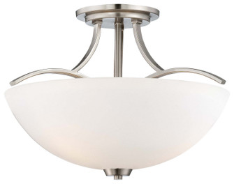 Overland Park Three Light Semi Flush Mount in Brushed Nickel (7|4962-84)