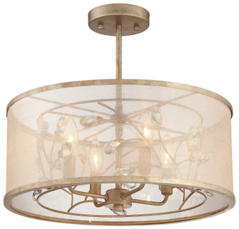 Sara'S Jewel Four Light Semi Flush Mount in Nanti Champaign Silver (7|4434-252)