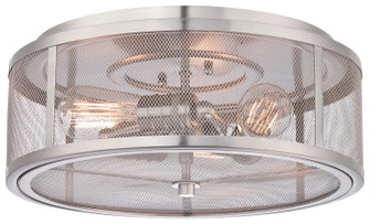 Downtown Edison Three Light Flush Mount in Brushed Nickel (7|4133-84)