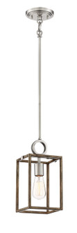 Country Estates One Light Pendant in Sun Faded Wood W/Brushed Nicke (7|4010-280)
