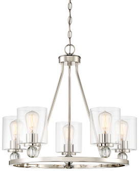 Studio 5 Five Light Chandelier in Polished Nickel (7|3075-613)