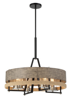 Silver Creek Four Light Chandelier in Stone Grey, Coal & Brushed Nic (7|2765-733)