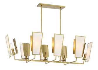 Ricochet Eight Light Island Pendant in Soft Brass (7|2679-695)