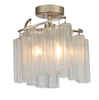 Victoria Three Light Semi-Flush Mount in Golden Silver (16|39570WFLGS)