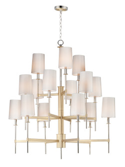 Uptown 15 Light Chandelier in Satin Brass / Polished Nickel (16|32399OFSBRPN)