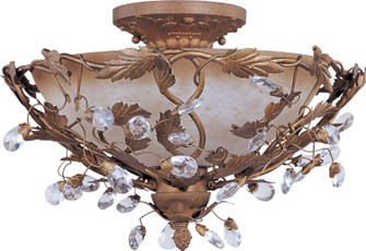 Elegante Three Light Semi-Flush Mount in Etruscan Gold (16|2859EG)