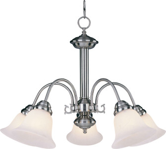 Malaga Five Light Chandelier in Satin Nickel (16|2698MRSN)