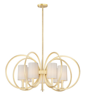 Meridian Seven Light Chandelier in Natural Aged Brass (16|25297OFNAB)