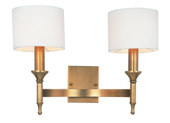 Fairmont Two Light Wall Sconce in Natural Aged Brass (16|22379OMNAB)
