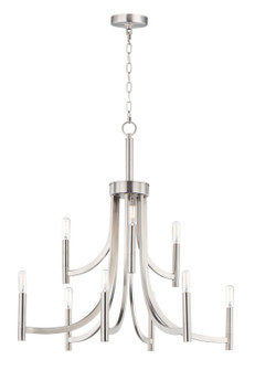 Lyndon Nine Light Chandelier in Satin Nickel (16|21529SN)