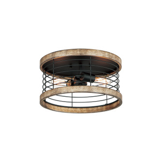 Homestead Two Light Semi-Flush Mount in Driftwood / Black (16|12510DWBK)