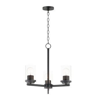 Corona Three Light Chandelier in Black (16|10203CLBK)