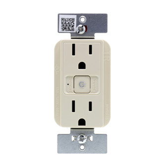 radiant Smart Outlet - Wi-Fi in Light Almond (246|WWRR15LACCV2)