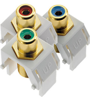 Adorne Component Video Rca To F Kit in White (246|ACRGBRCAFW1)