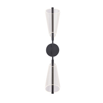 Mulberry LED Wall Sconce in Black/Light Guide (347|WS62629-BK/LG)